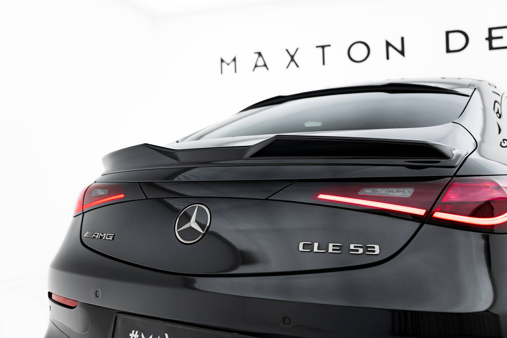 Heck Spoiler Aufsatz Abrisskante 3D passend für Mercedes-AMG CLE 53 Aero C236 schwarz Hochglanz