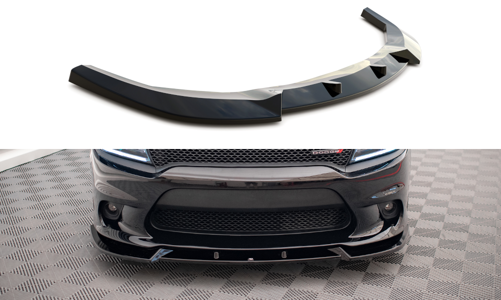 Street+ Spoilerlippe Front Ansatz V.2 passend für Dodge Charger SRT Mk7 FL schwarz Hochglanz