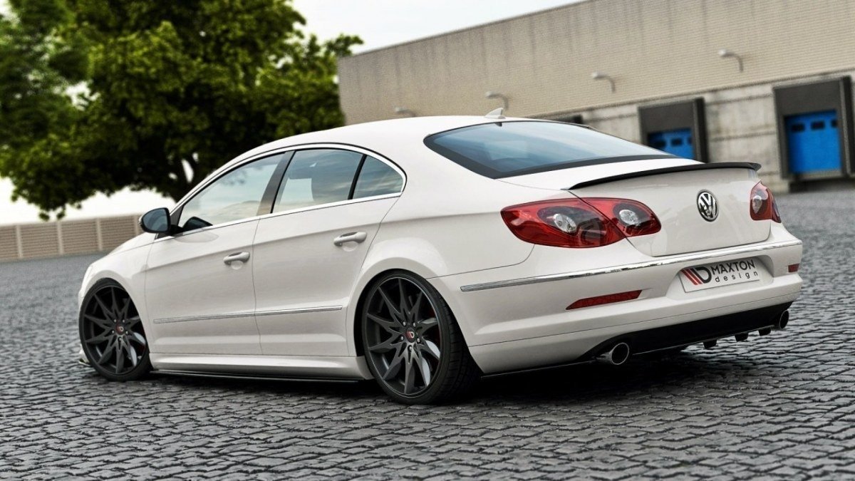 Heckansatz VW Passat CC R36 RLINE vor Facelift DTM LOOK schwarz Hochglanz