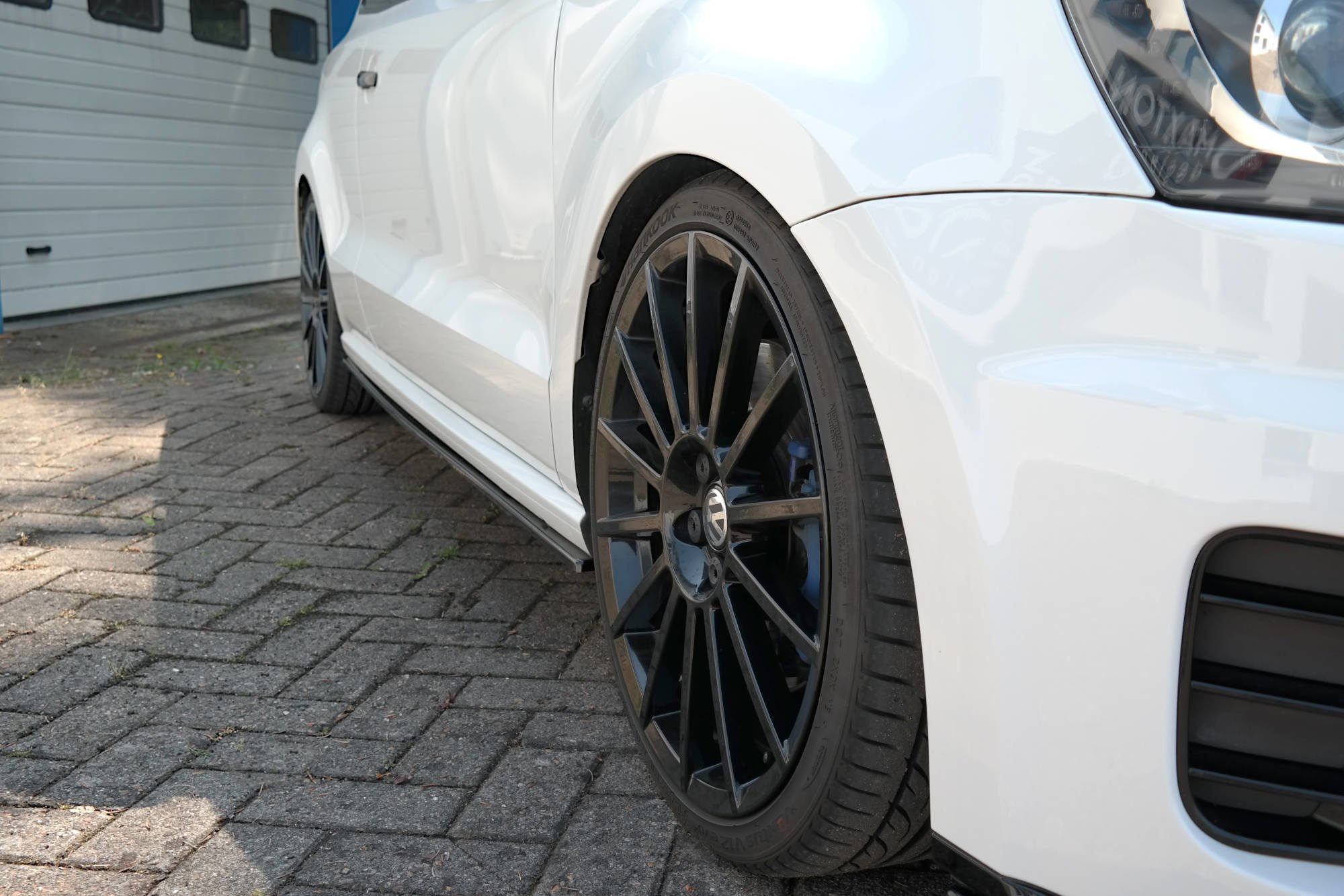 Street+ Seitenschweller Leisten passend für VW POLO MK5 R WRC schwarz matt