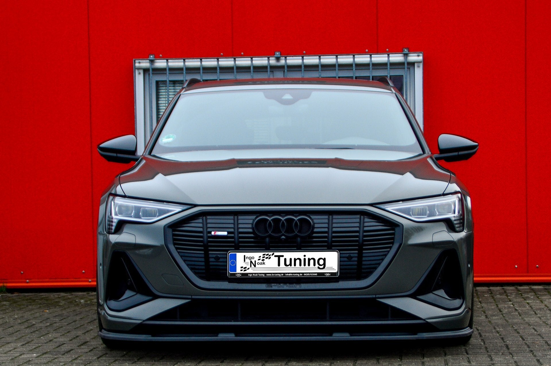 Cup Frontspoilerlippe für Audi E-Tron Quattro +Sportback (Carbon Optik)