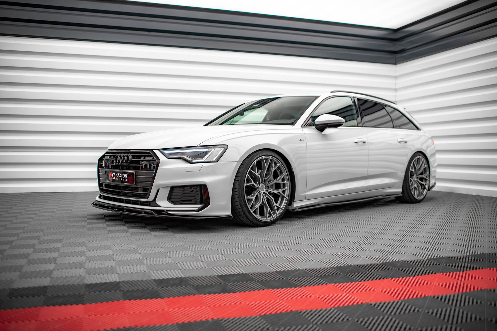 Seitenschweller Ansatz für Audi A6 S-Line / S6 C8 / C8 Facelift schwarz Hochglanz