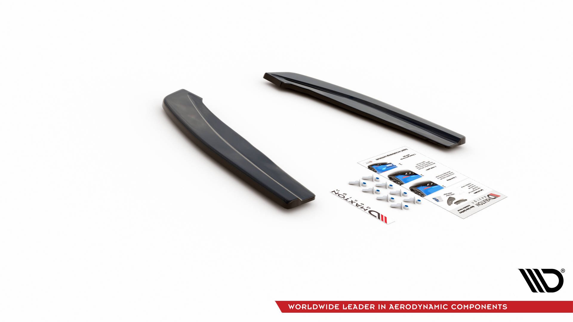 Street+ Heck Ansatz Flaps V.1 passend für Ford Focus ST-Line Kombi Mk4 schwarz Hochglanz