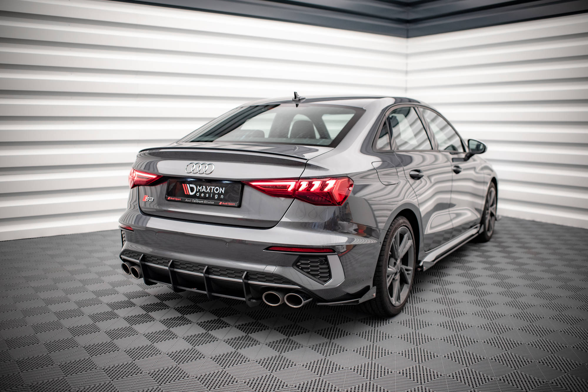 Street Pro Heckschürze Heck Ansatz Diffusor passend für Audi S3 Limousine 8Y