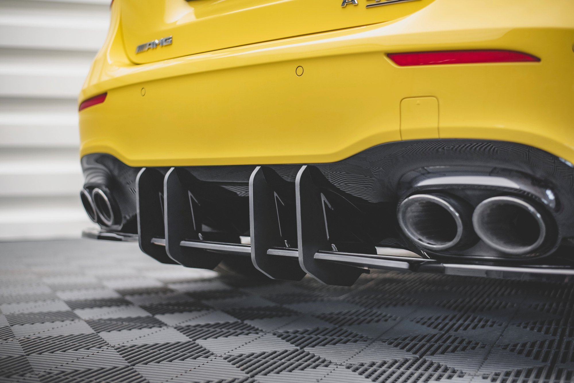 Street Pro Heckschürze Heck Ansatz Diffusor passend für Mercedes-AMG A45 S ROT