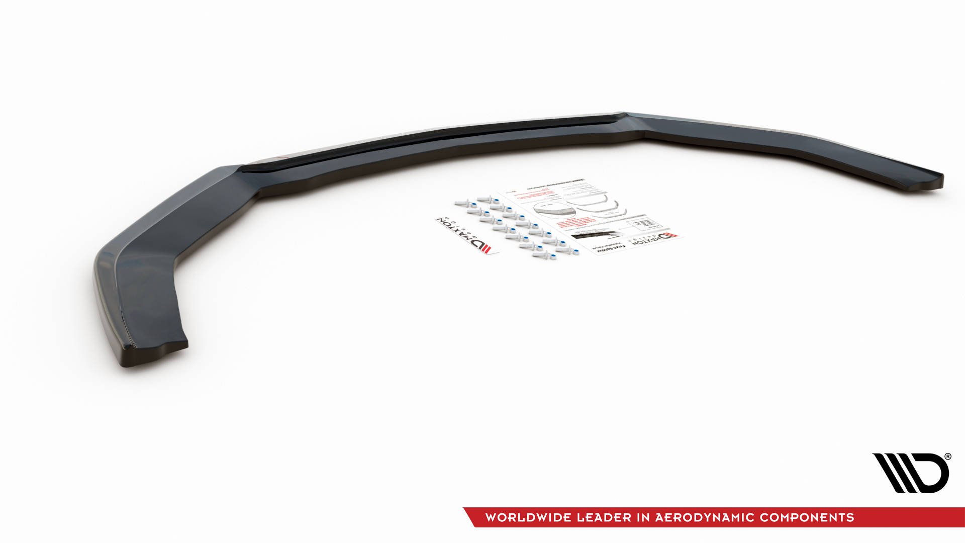 Street+ Spoilerlippe Front Ansatz V.1 passend für Ford Mustang Mk. 6 FL schwarz Hochglanz