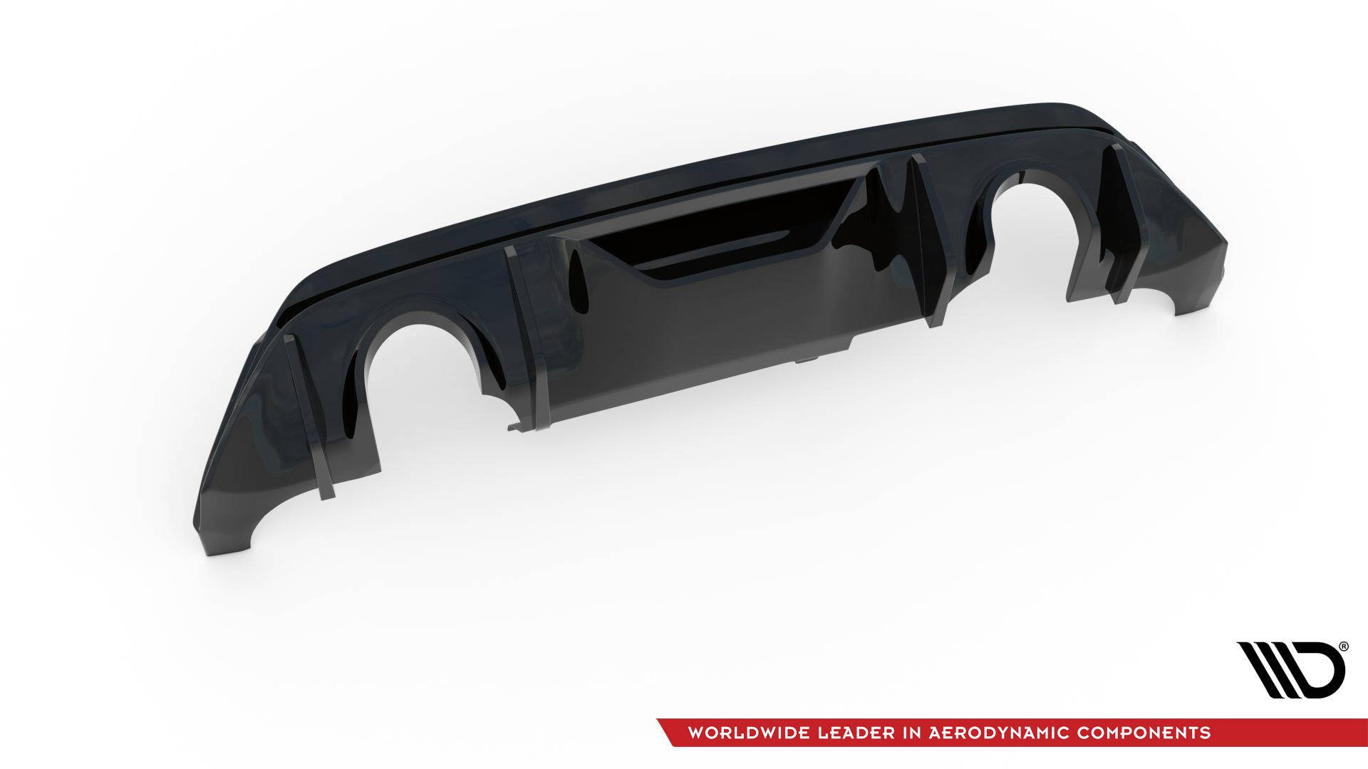 Heckansatz Diffusor passend für Ford Fiesta ST mk8 schwarz Hochglanz+Milltek Sport Auspuffverlängerung geglüht