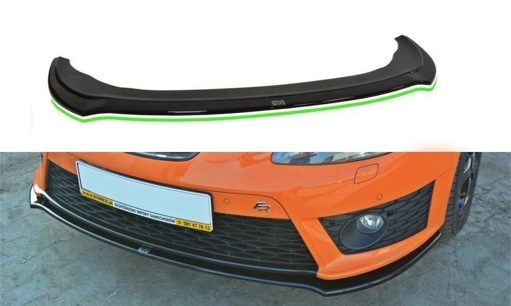 Street+ Spoilerlippe Front Ansatz V.2 passend für Seat Leon MK2 CUPRA / FR FL schwarz Hochglanz