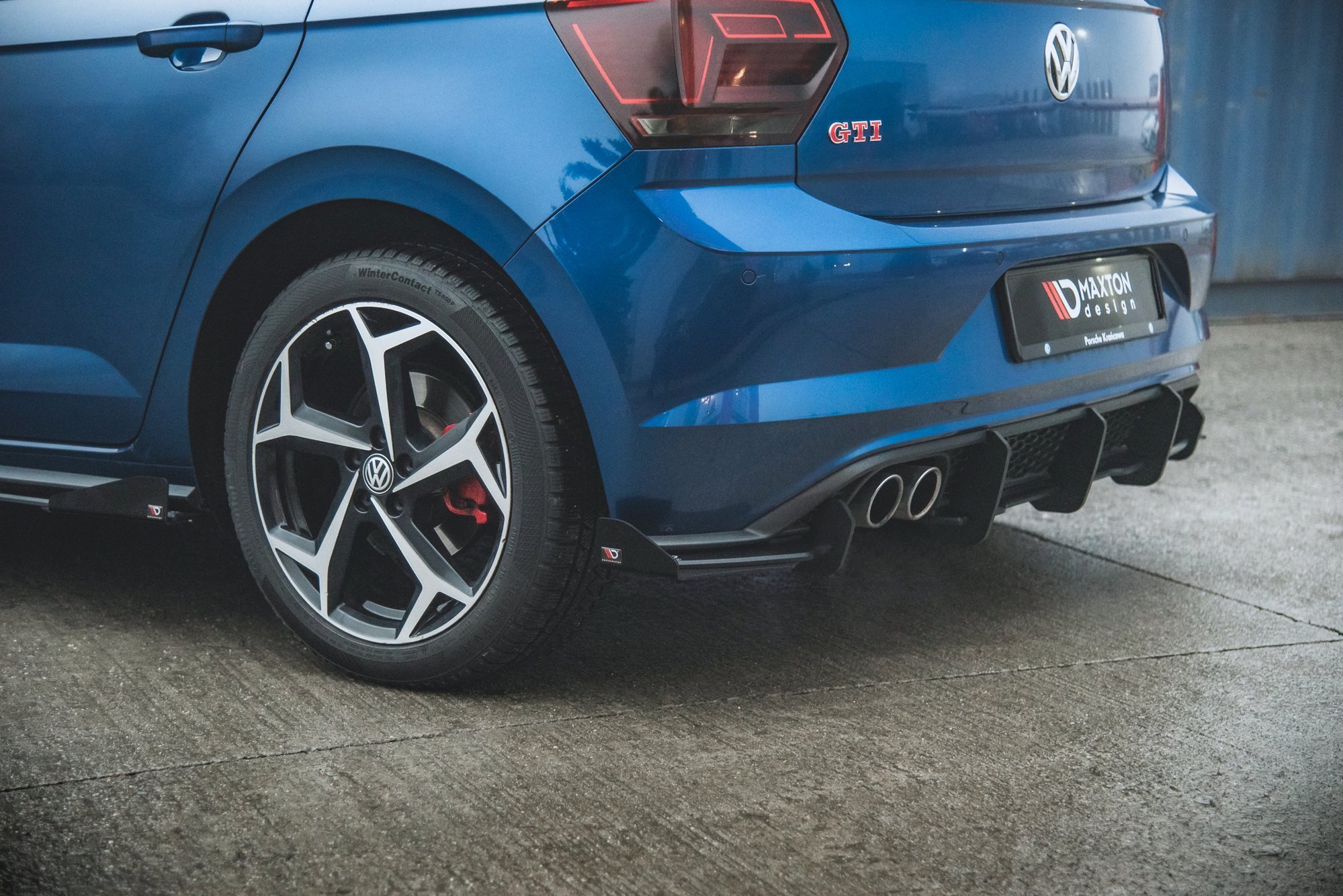 Hintere Seiten Flaps passend für VW Polo GTI Mk6 schwarz Hochglanz