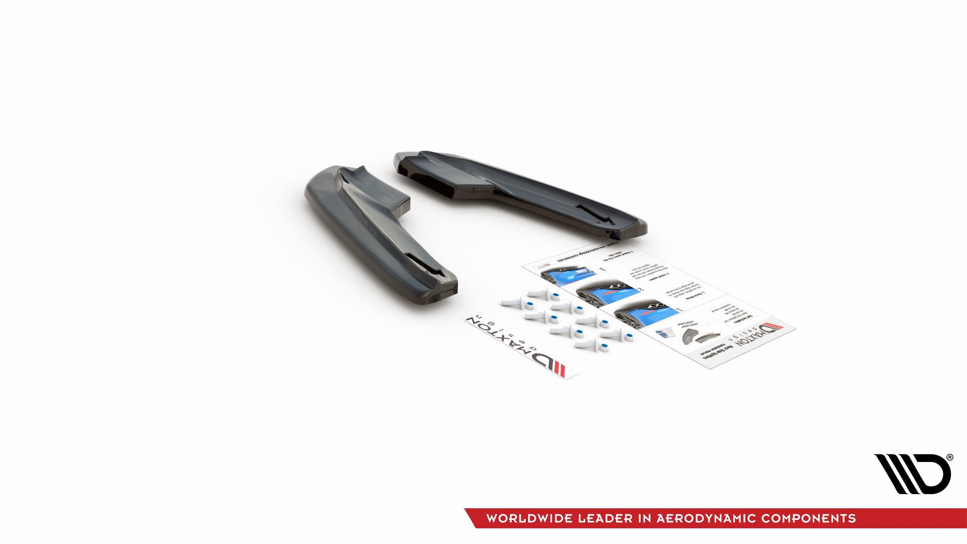 Heck Ansatz Flaps Diffusor V.1 für Audi RS3 8V Sportback schwarz Hochglanz