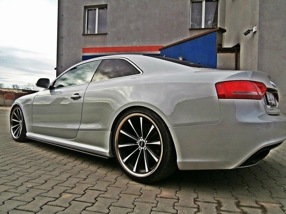 Street+ Seitenschweller Leisten passend für Audi RS5 8T / 8T FL schwarz Hochglanz