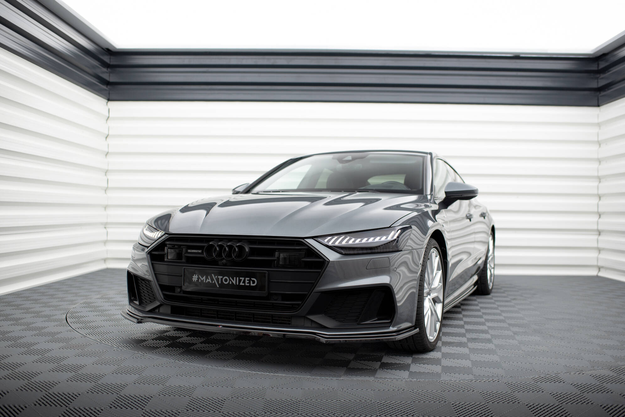 Front Ansatz V.1 für Audi A7 S-Line C8 / S7 C8 / C8 Facelift / S7 Facelift schwarz Hochglanz