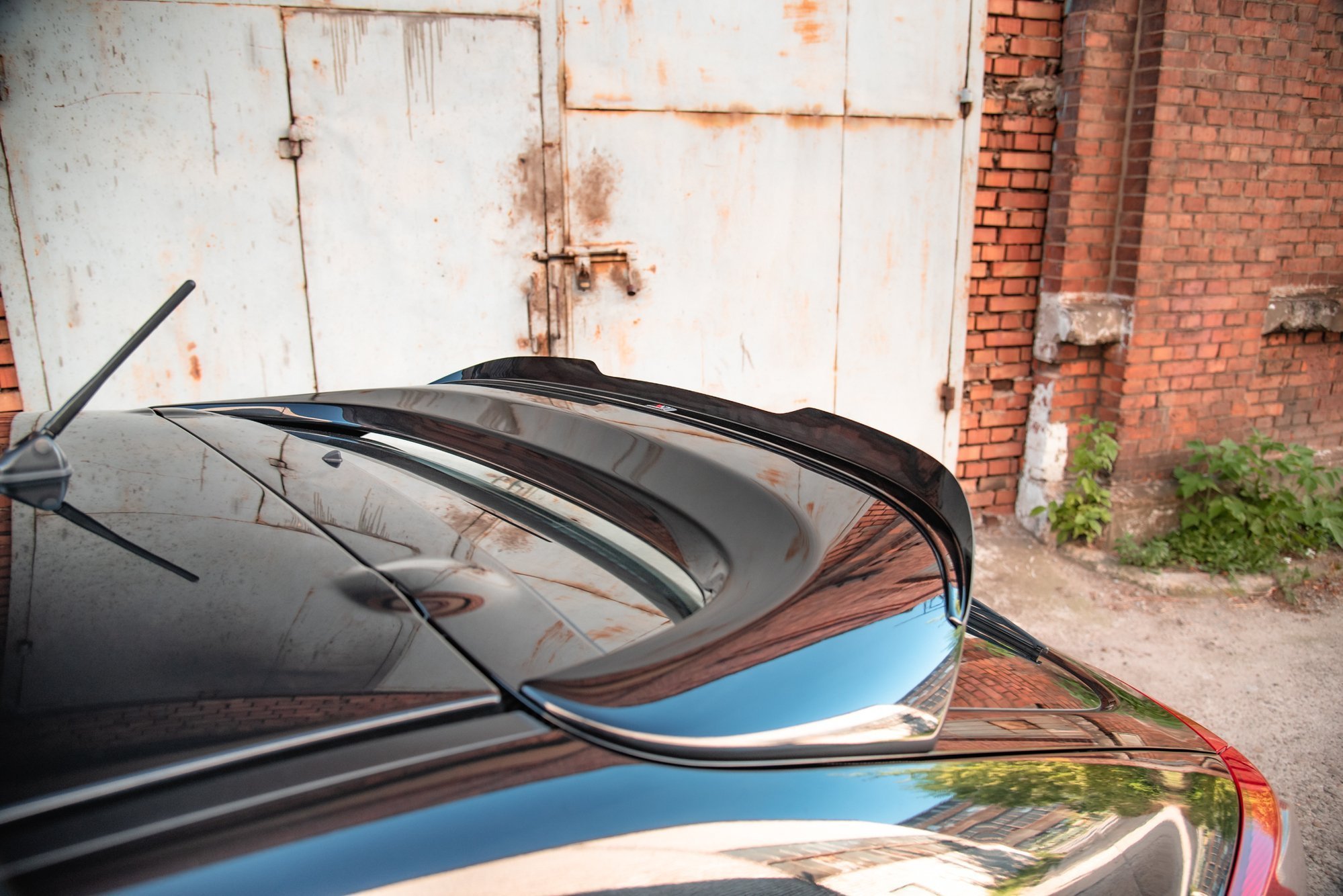 Heck Spoiler Aufsatz Abrisskante passend für Mitsubishi Lancer Sportback Mk8 schwarz matt