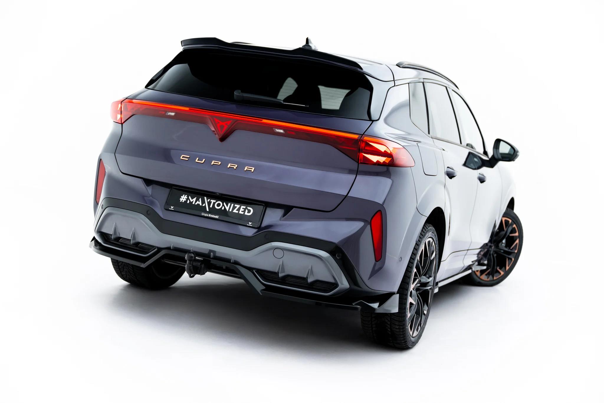 Diffusor Heckansatz passend für V.3 Cupra Terramar Mk1 mit AHK schwarz Hochglanz