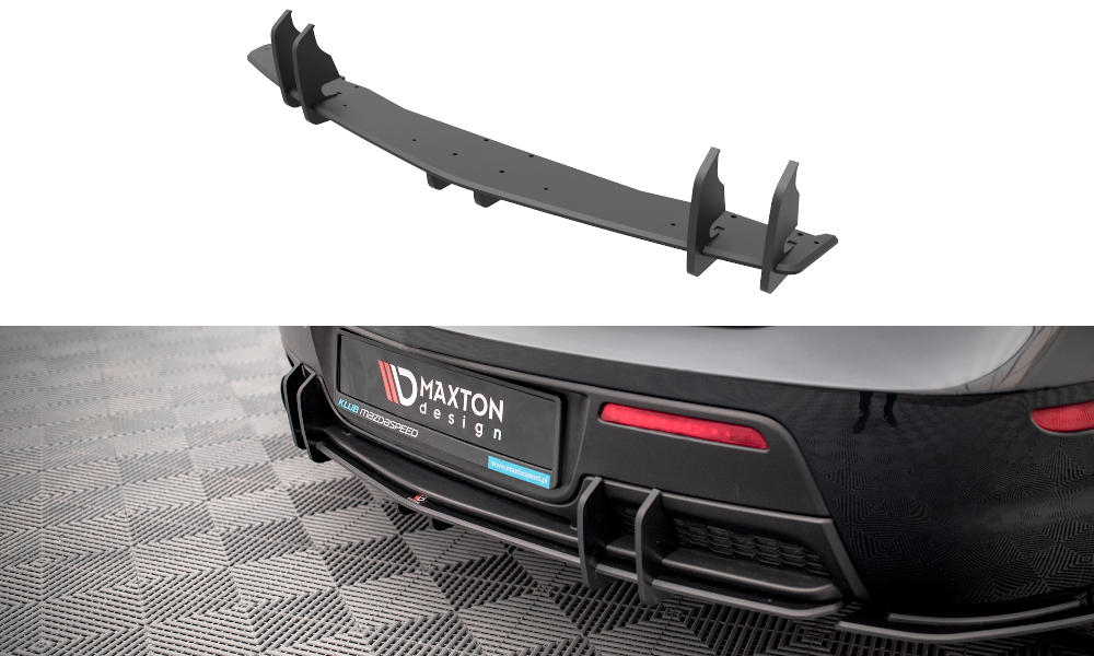 Street Pro Heckschürze Heck Ansatz Diffusor passend für Mazda 3 MPS Mk1 rot