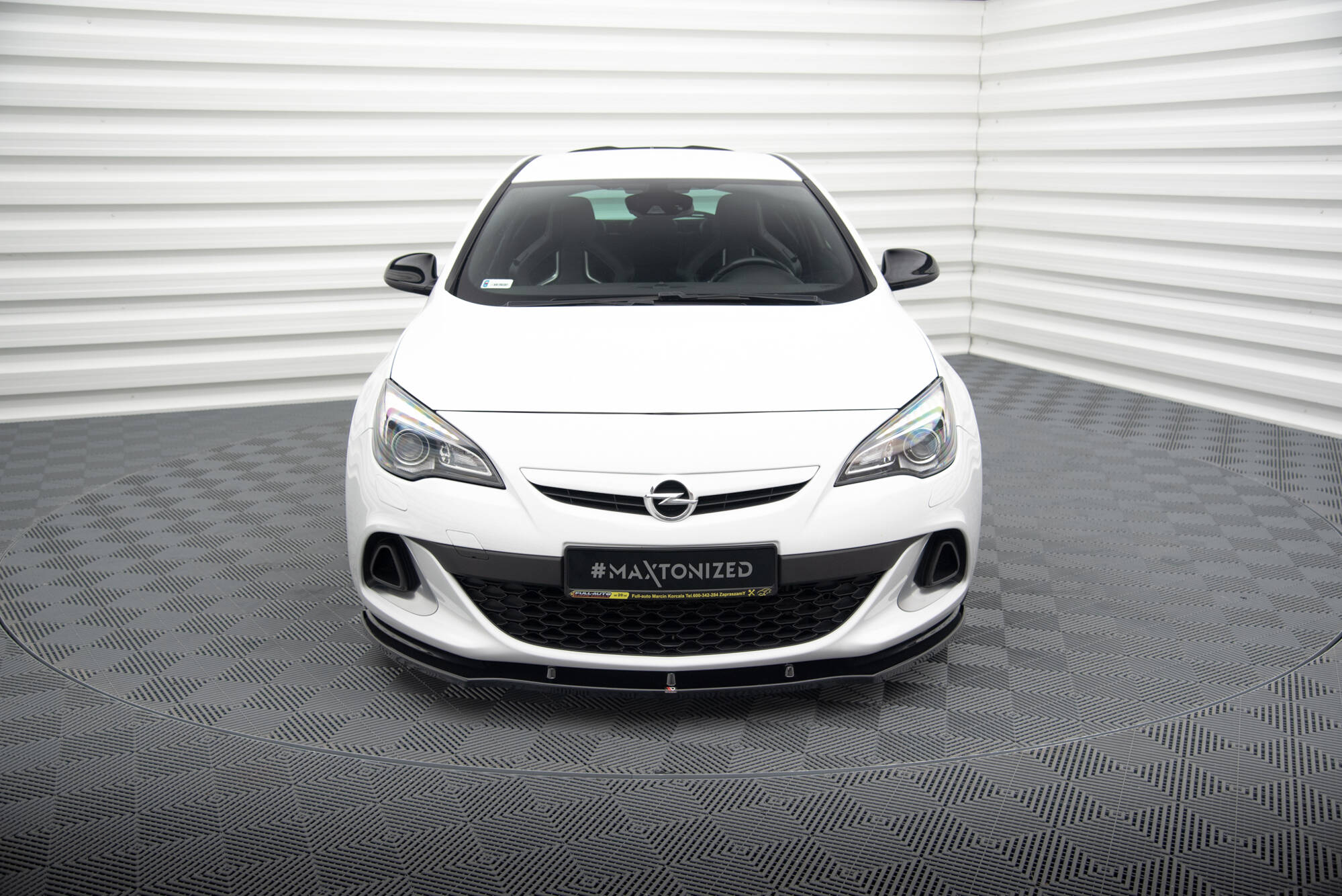Street+ Spoilerlippe Front Ansatz passend für Opel Astra J OPC / VXR V.1 schwarz Hochglanz