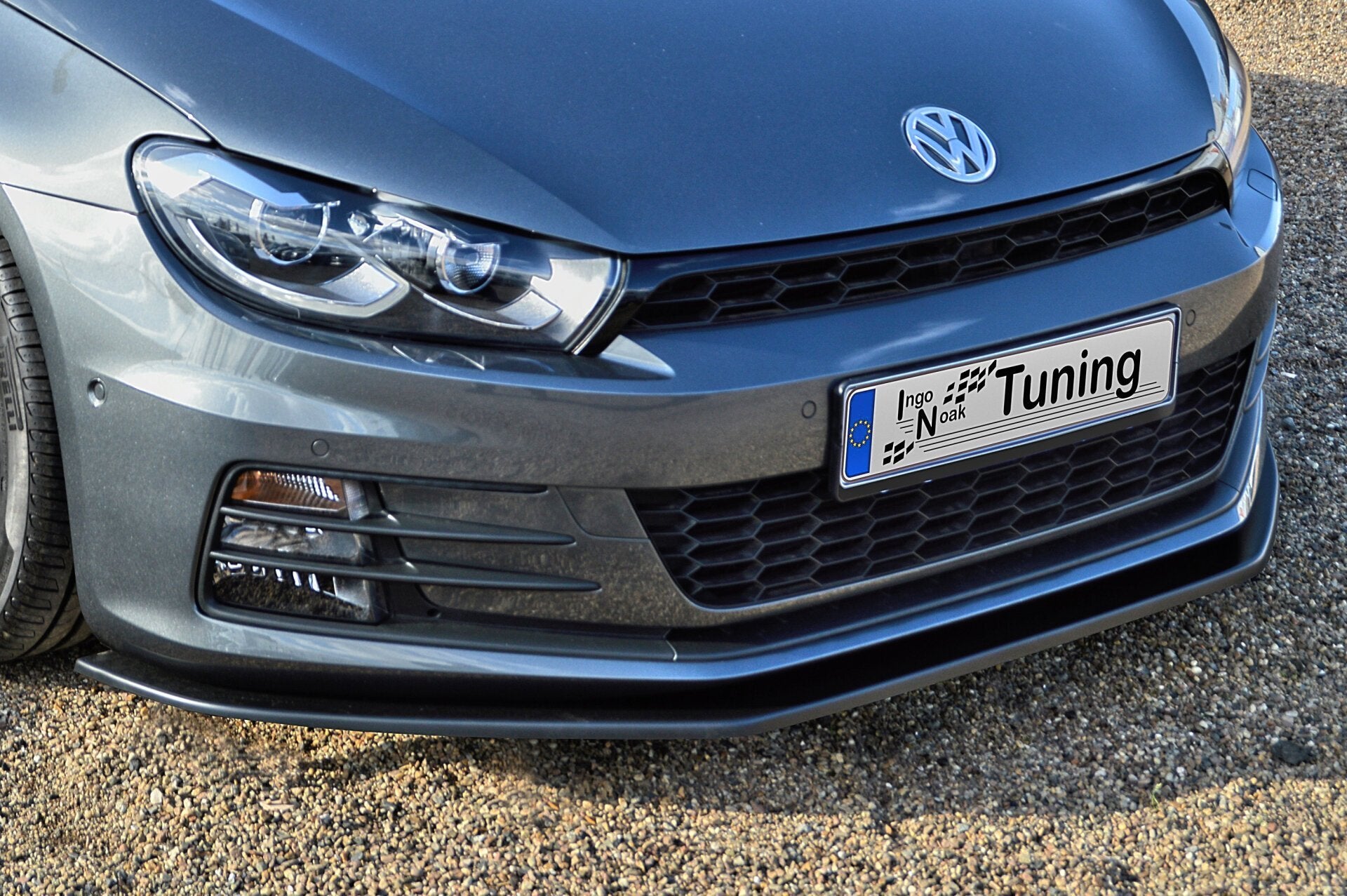 Cup Frontspoilerlippe für VW Scirocco Facelift ab Bj. 2014 (Schwarz Matt)