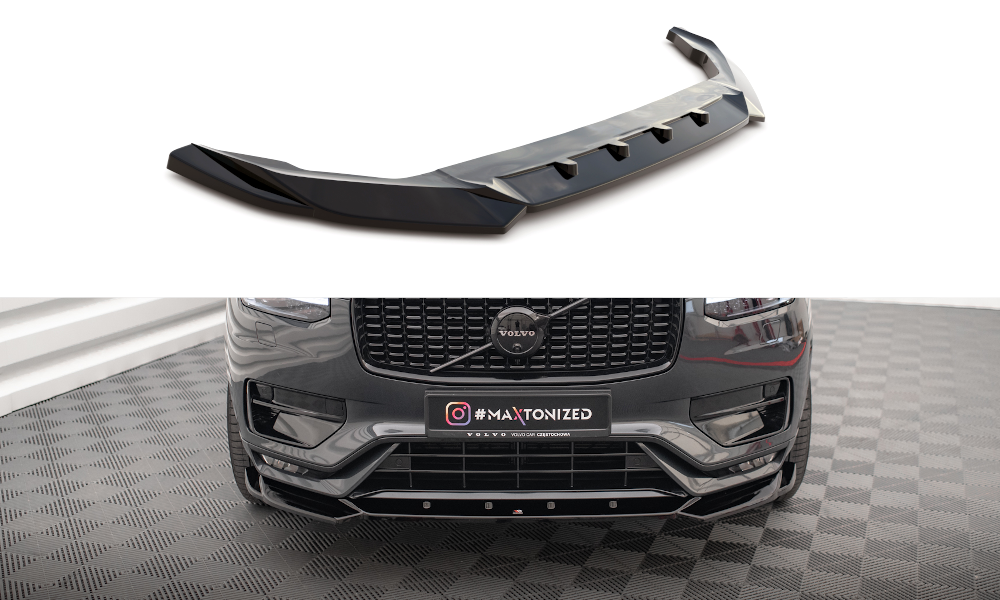 Street+ Spoilerlippe Front Ansatz V.1 passend für Volvo XC90 R-Design Mk2 FL schwarz Hochglanz