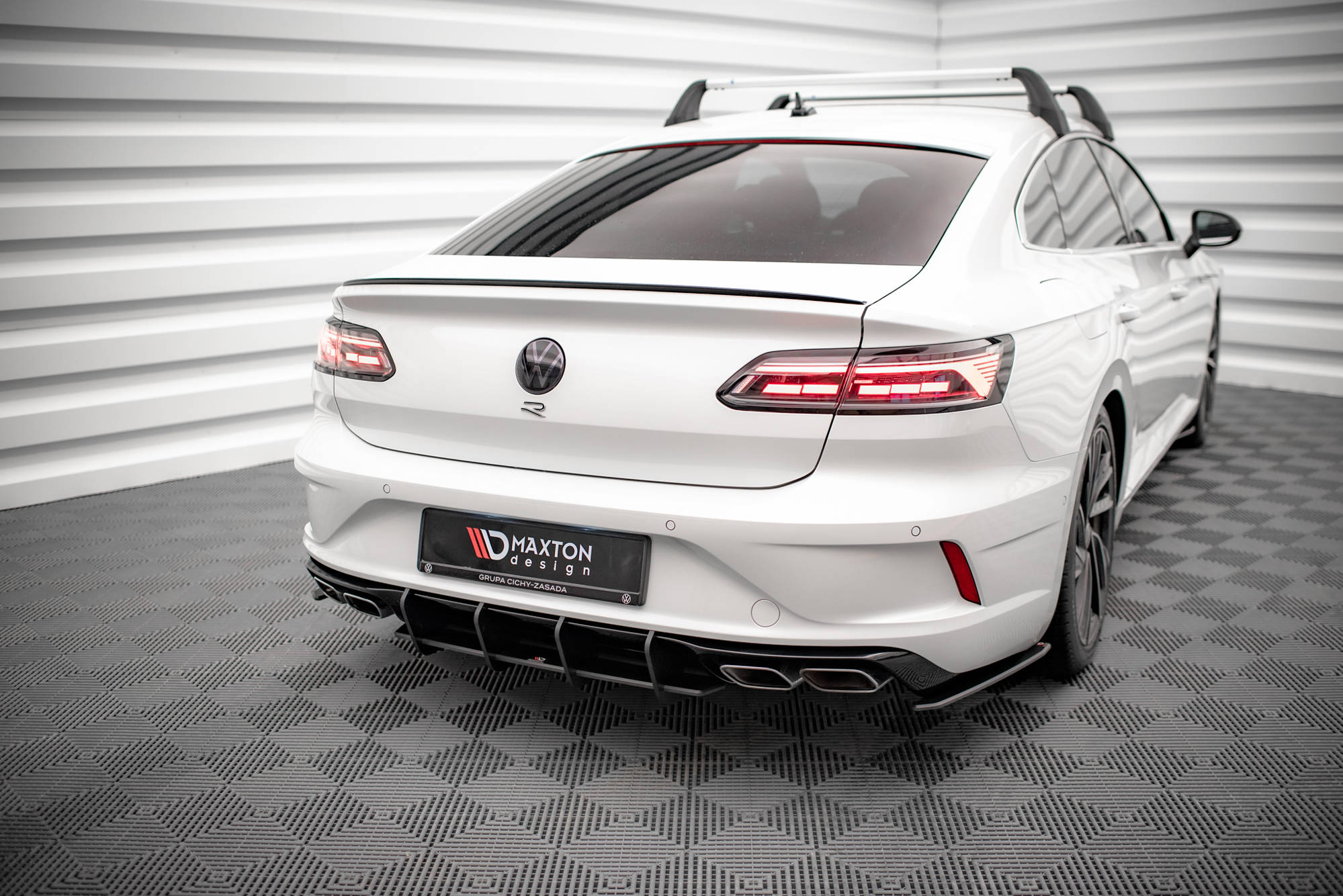 Street Pro Heckschürze Heck Ansatz Diffusor passend für VW Arteon R Limousine / Shooting Brake Mk1 Faceift