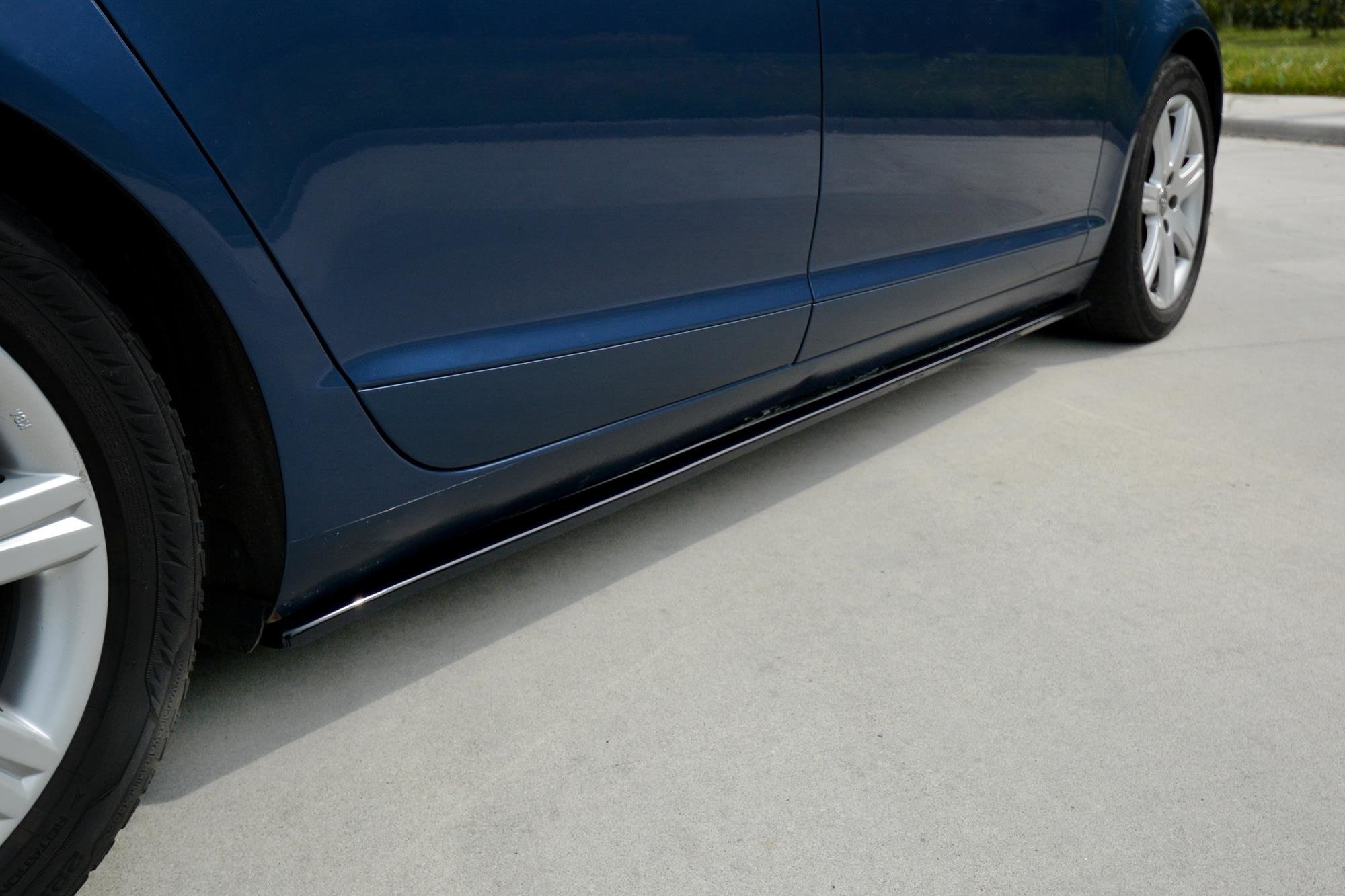 Street+ Seitenschweller Leisten passend für Audi A6 S-Line C6 / C6 FL schwarz Hochglanz
