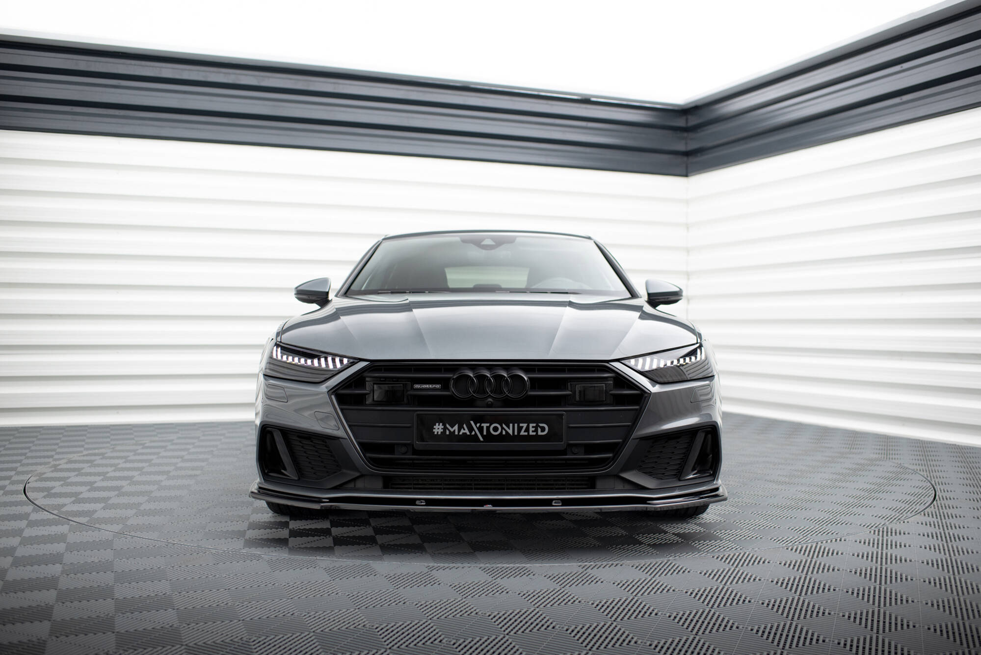 Front Ansatz V.2 für Audi A7 S-Line C8 / S7 C8 / C8 Facelift / S7 Facelift schwarz Hochglanz