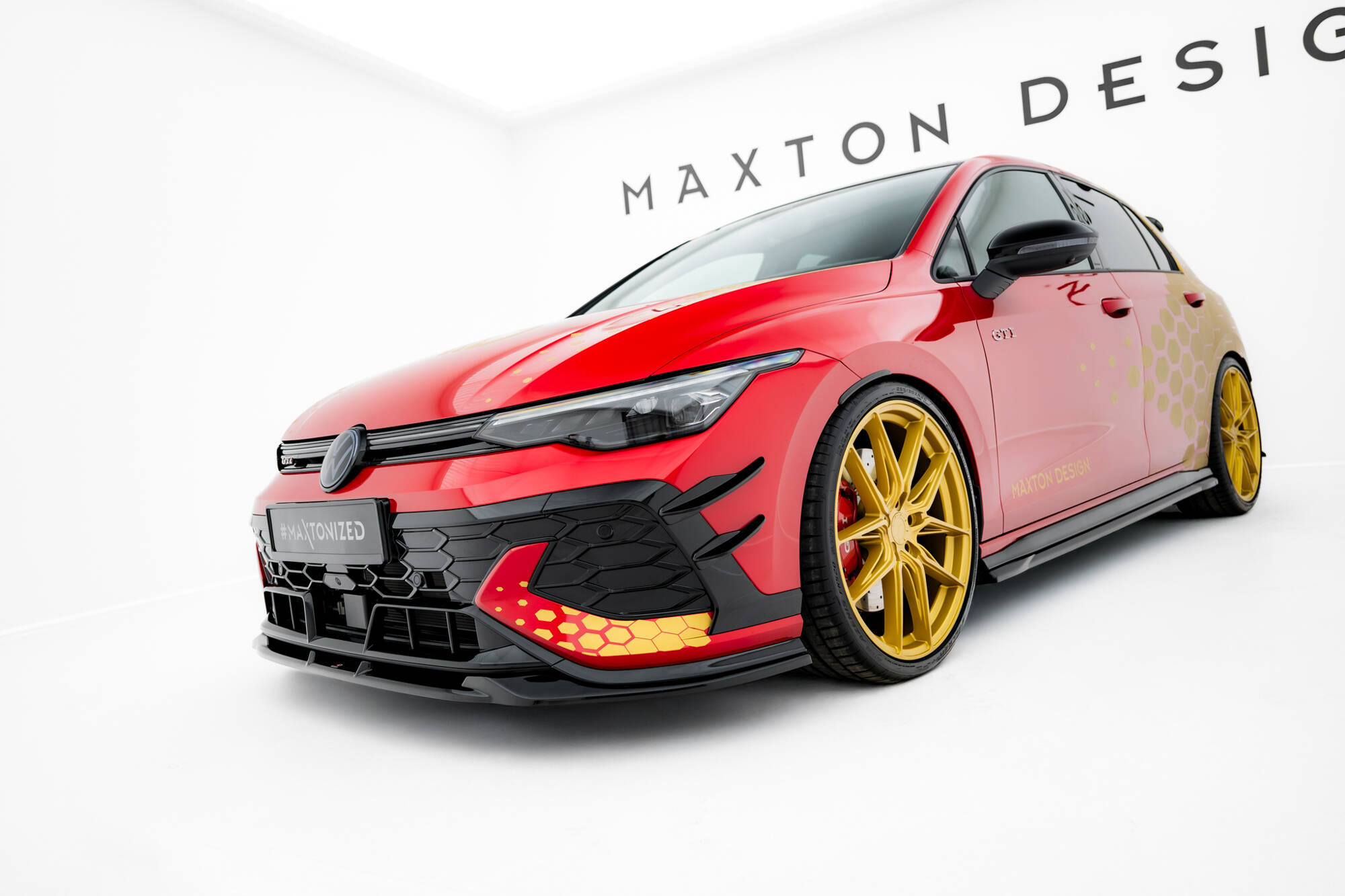 Stoßstangen Flaps Wings vorne Canards passend für VW Golf GTI Clubsport Mk8 FL