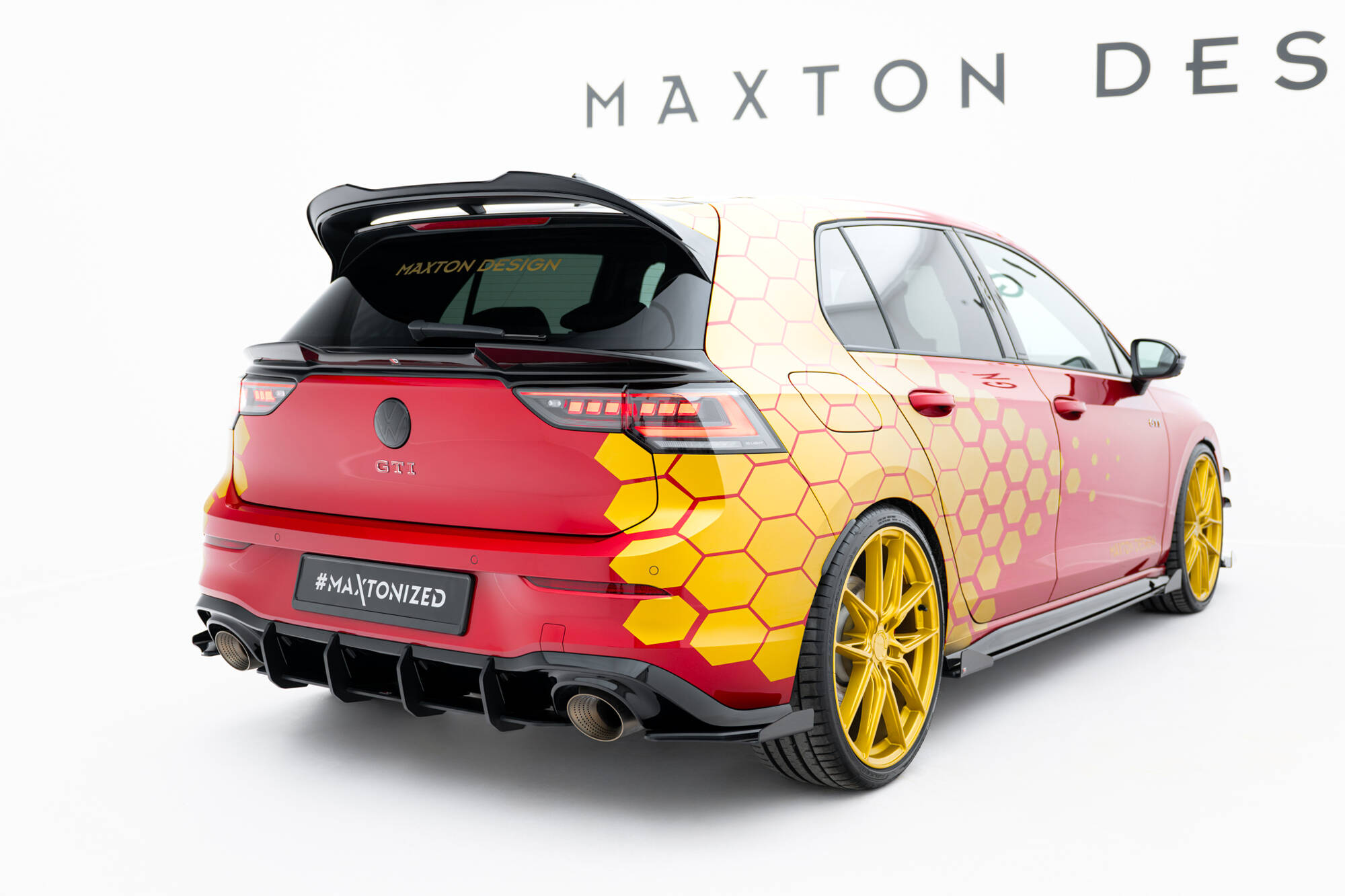 Street Pro Heckschürze Heck Ansatz Diffusor V.2 passend für VW Golf GTI Clubsport Mk8 FL