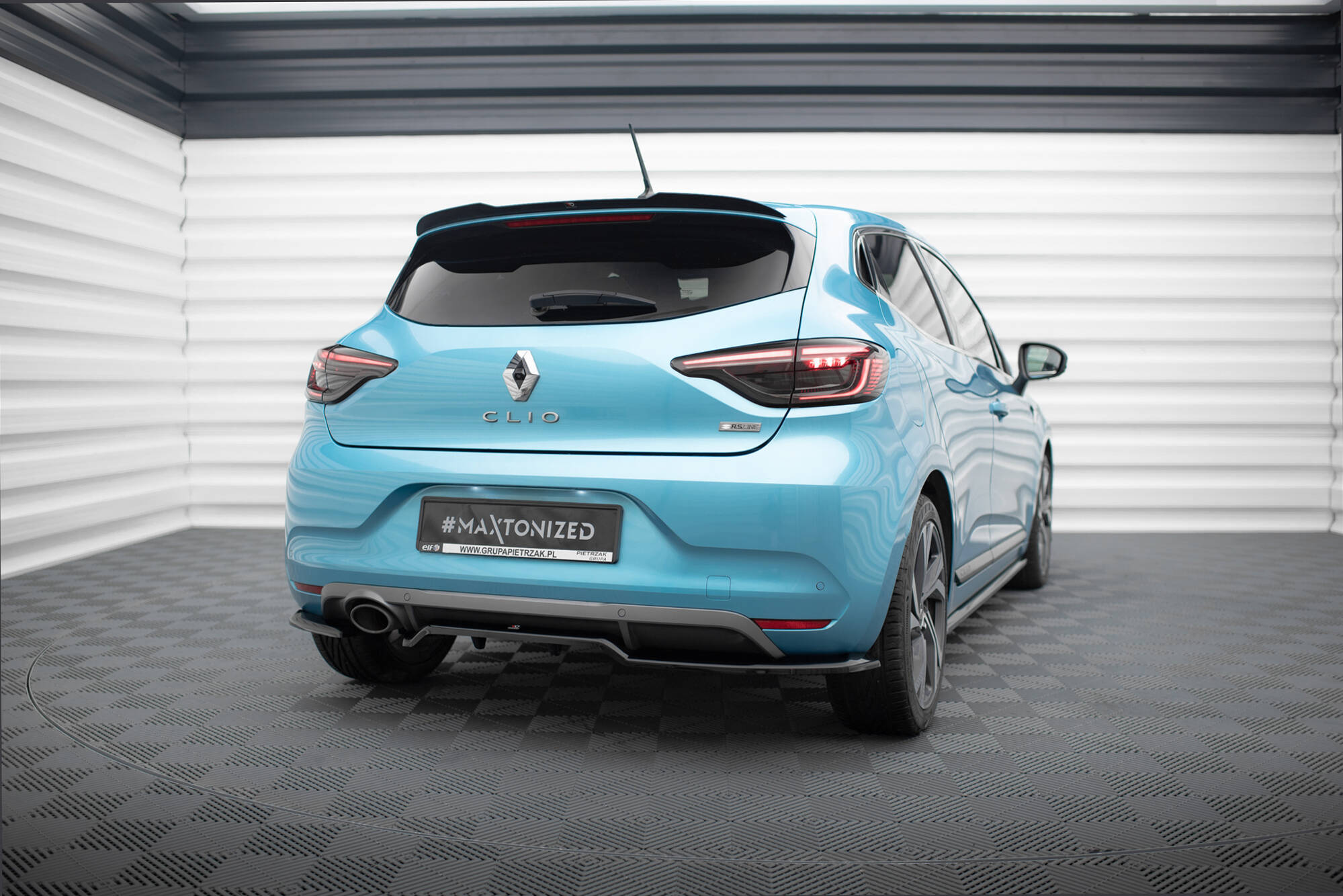 Heck Spoiler Aufsatz Abrisskante passend für Renault Clio Mk5 schwarz Hochglanz