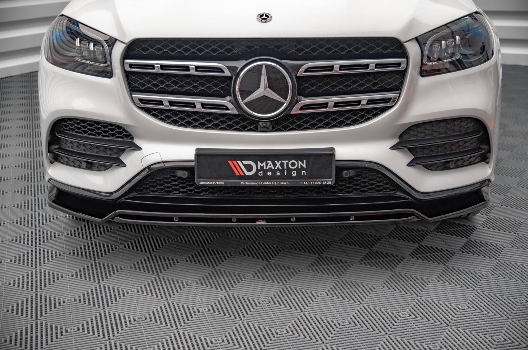 Street+ Spoilerlippe Front Ansatz V.1 passend für Mercedes GLS AMG-Line X167 schwarz Hochglanz