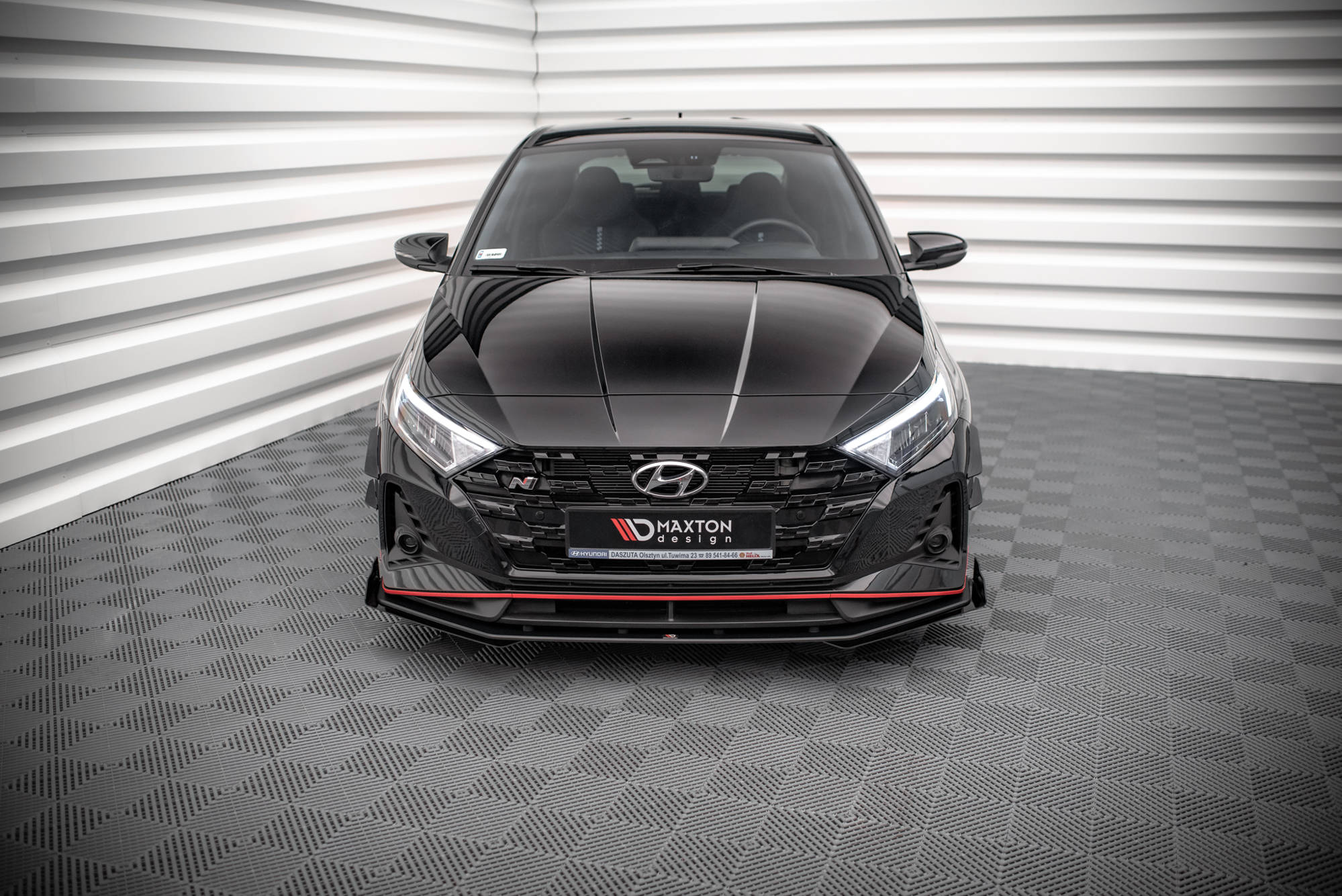 Front Stoßstange Flaps passend für Hyundai I20 N Mk3 schwarz Hochglanz