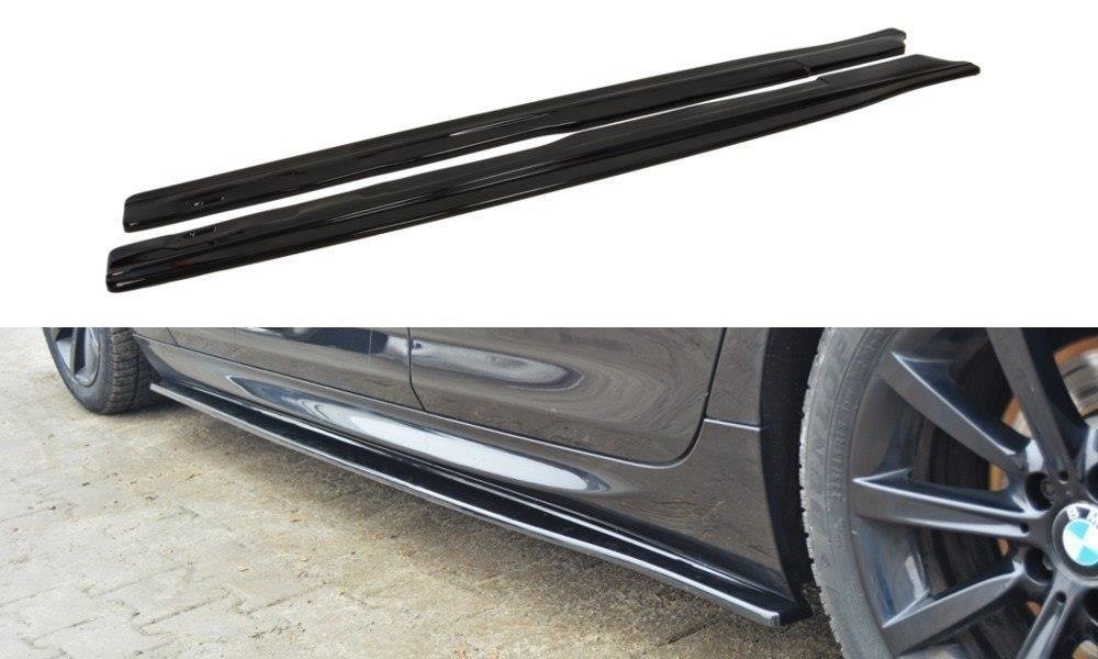 Street+ Seitenschweller Leisten passend für BMW 6er Gran Coupe M-Paket F06 schwarz Hochglanz