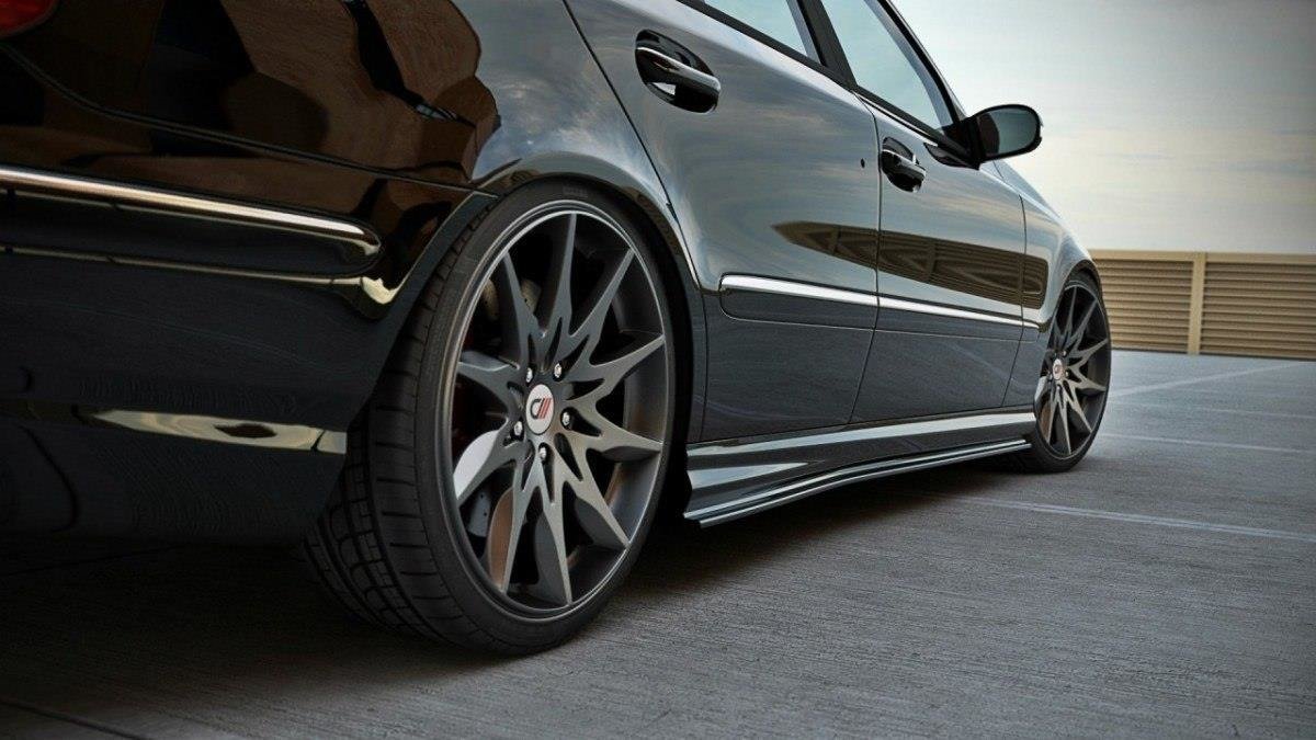 Street+ Seitenschweller Leisten passend für Mercedes E-Klasse W211 AMG schwarz Hochglanz