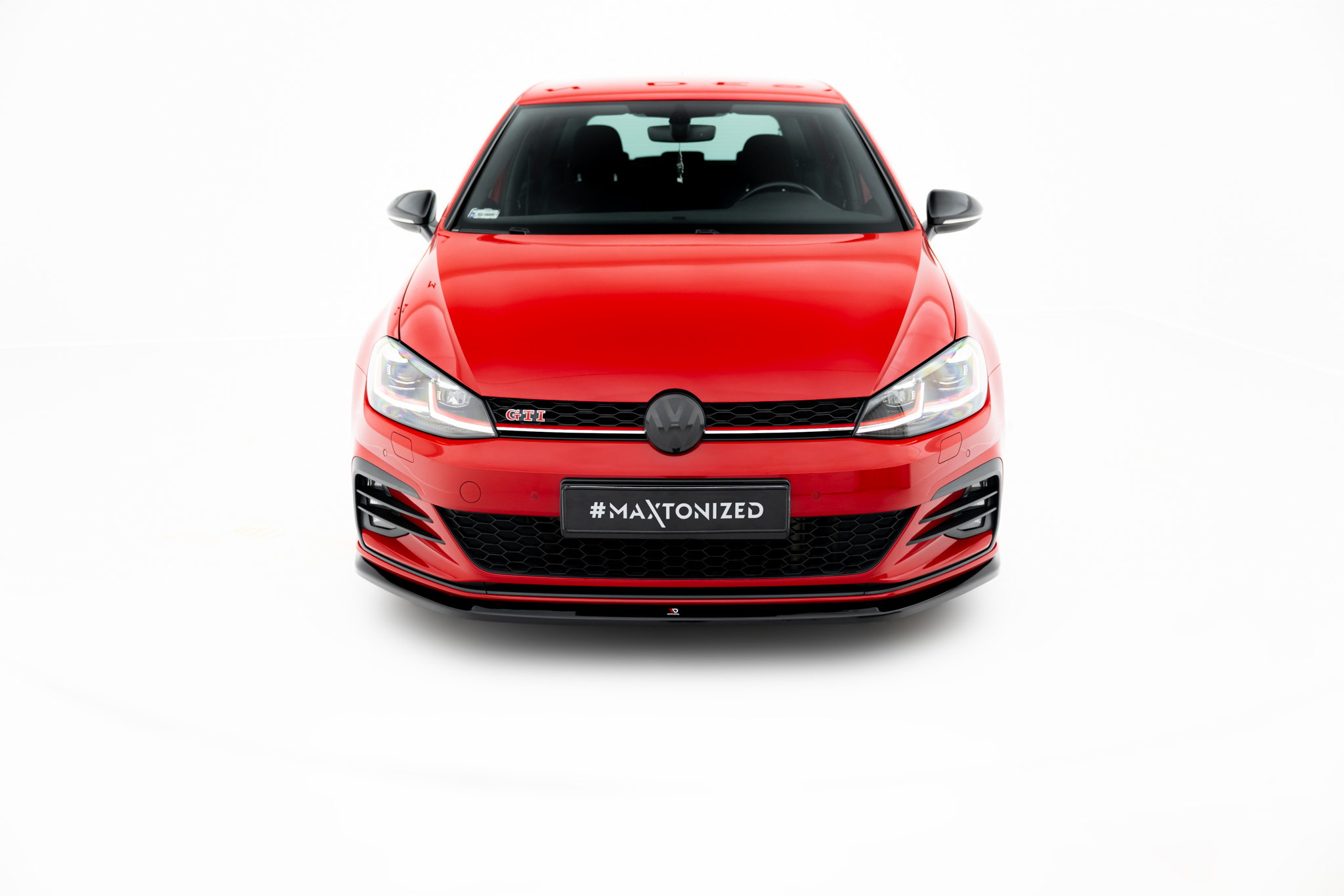 Street+ Spoilerlippe Front Ansatz V.3 passend für VW Golf GTI Mk7 FL schwarz Hochglanz