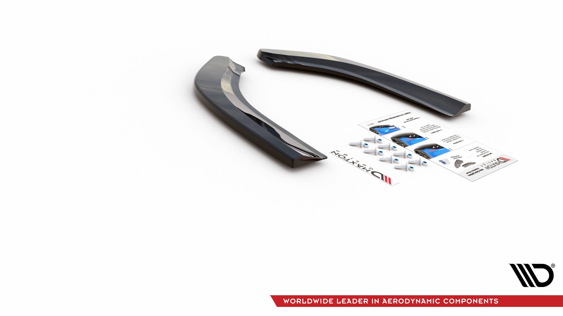 Heck Ansatz Flaps Diffusor für Ford S-Max Vignale Mk2 Facelift schwarz matt