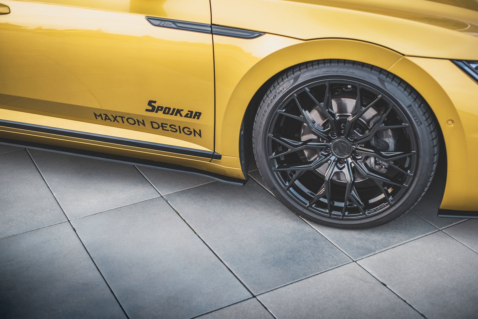 Street Pro Seitenschweller Leisten passend für VW Arteon R-Line rot