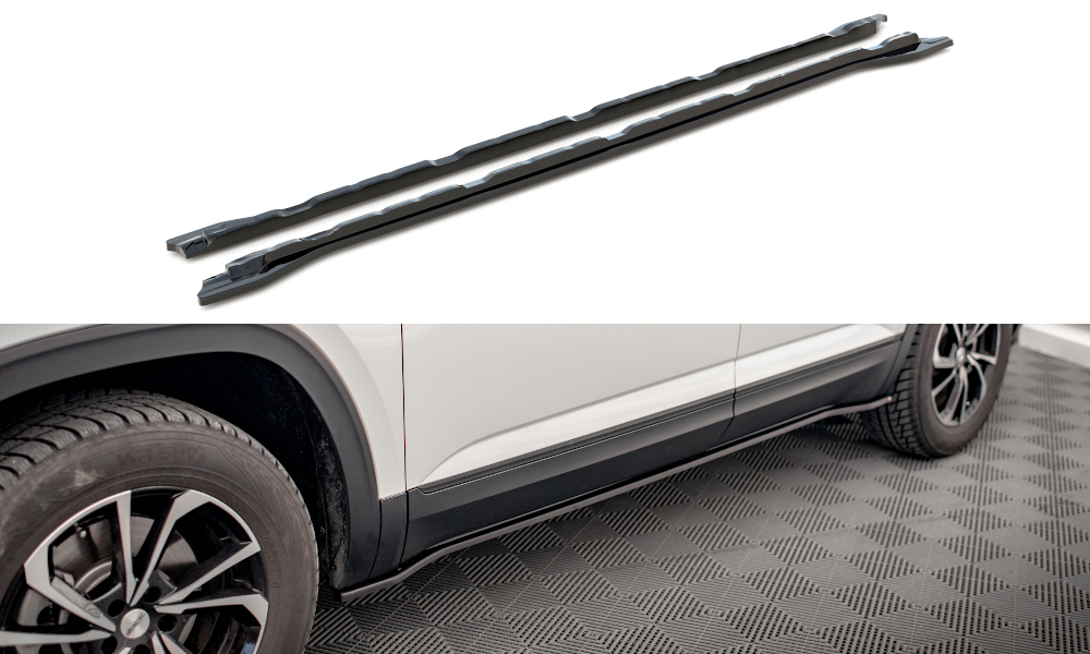 Street+ Seitenschweller Leisten passend für VW Atlas Cross Sport schwarz Hochglanz