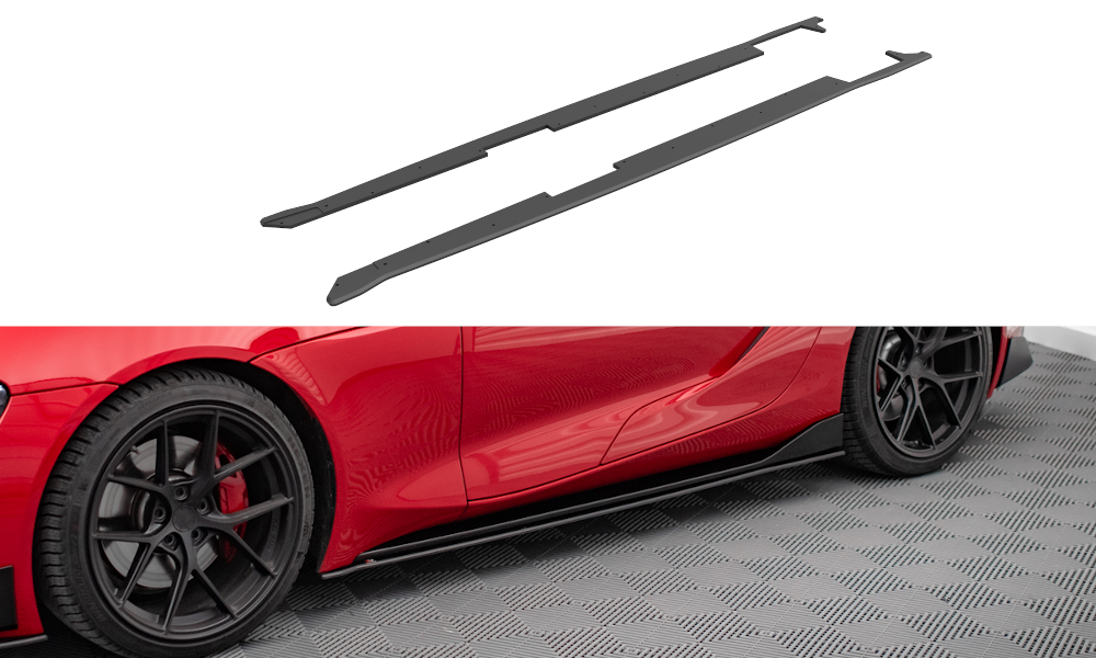 Street Pro Seitenschweller Leisten passend für Toyota Supra Mk5 rot