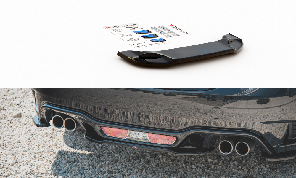 Diffusor Heckansatz passend für ABARTH 124 Spider schwarz Hochglanz
