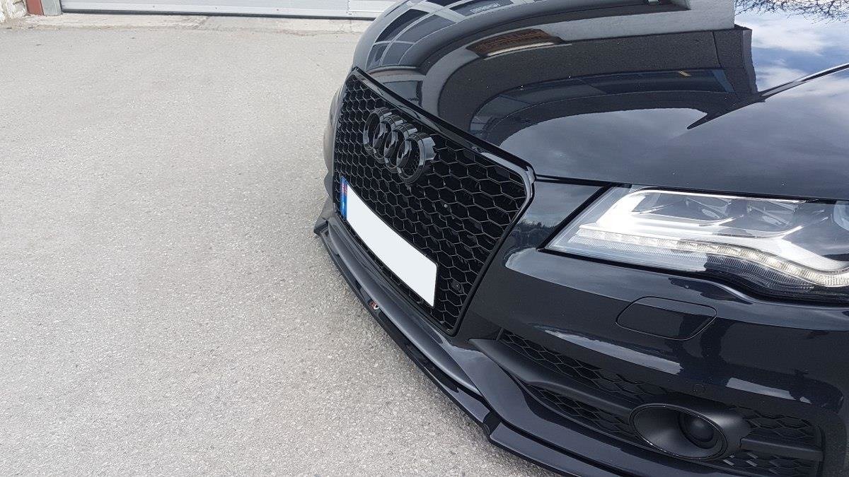 Front Ansatz V.1 für Audi S7 / A7 S-Line C7 schwarz Hochglanz
