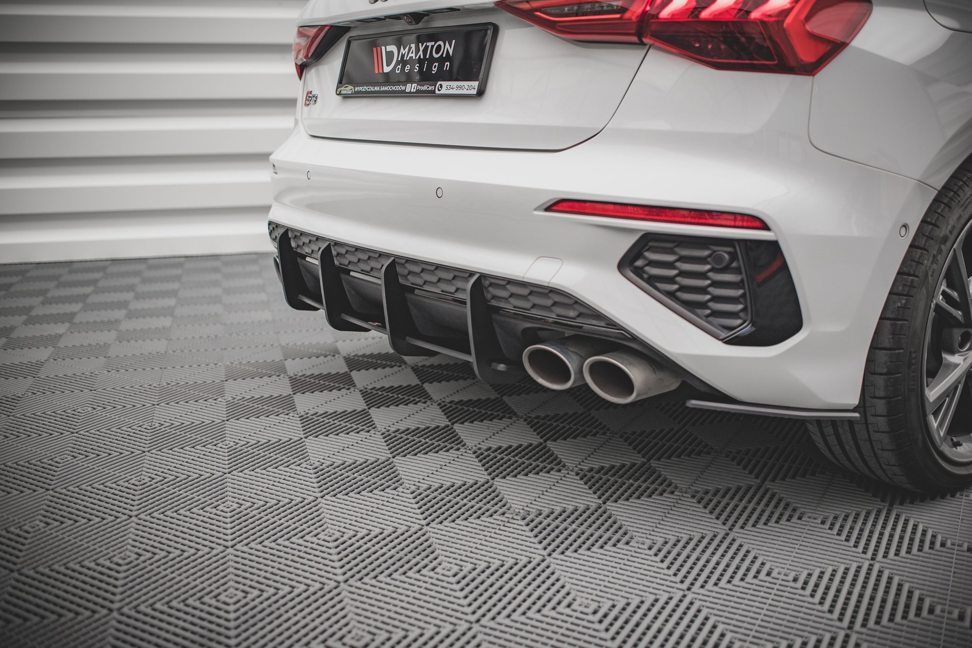 Street Pro Heckschürze Heck Ansatz Diffusor passend für Audi S3 Sportback 8Y