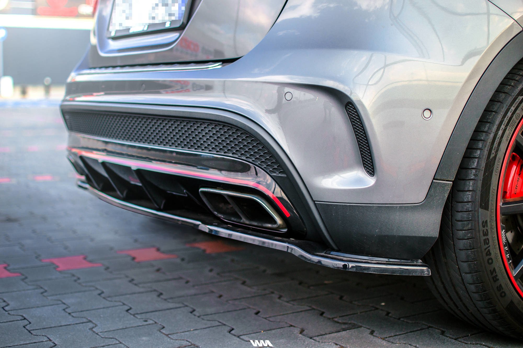 Heckansatz Mercedes-Benz GLA 45 AMG schwarz Hochglanz