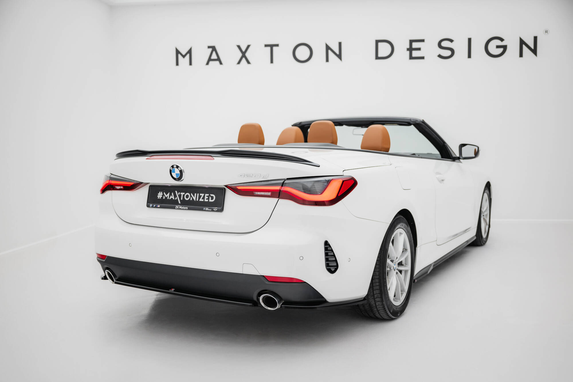Street+ Mittlerer Diffusor Heck Ansatz passend für BMW 4er Coupe / Cabrio G22 / G23 schwarz Hochglanz