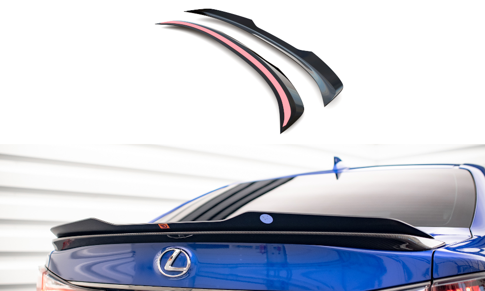 Heck Spoiler Aufsatz Abrisskante passend für Lexus GS F Mk4 FL schwarz Hochglanz