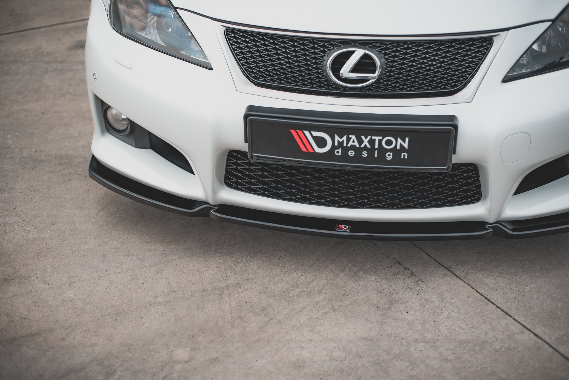 Street+ Spoilerlippe Front Ansatz V.1 passend für Lexus IS F Mk2 schwarz Hochglanz