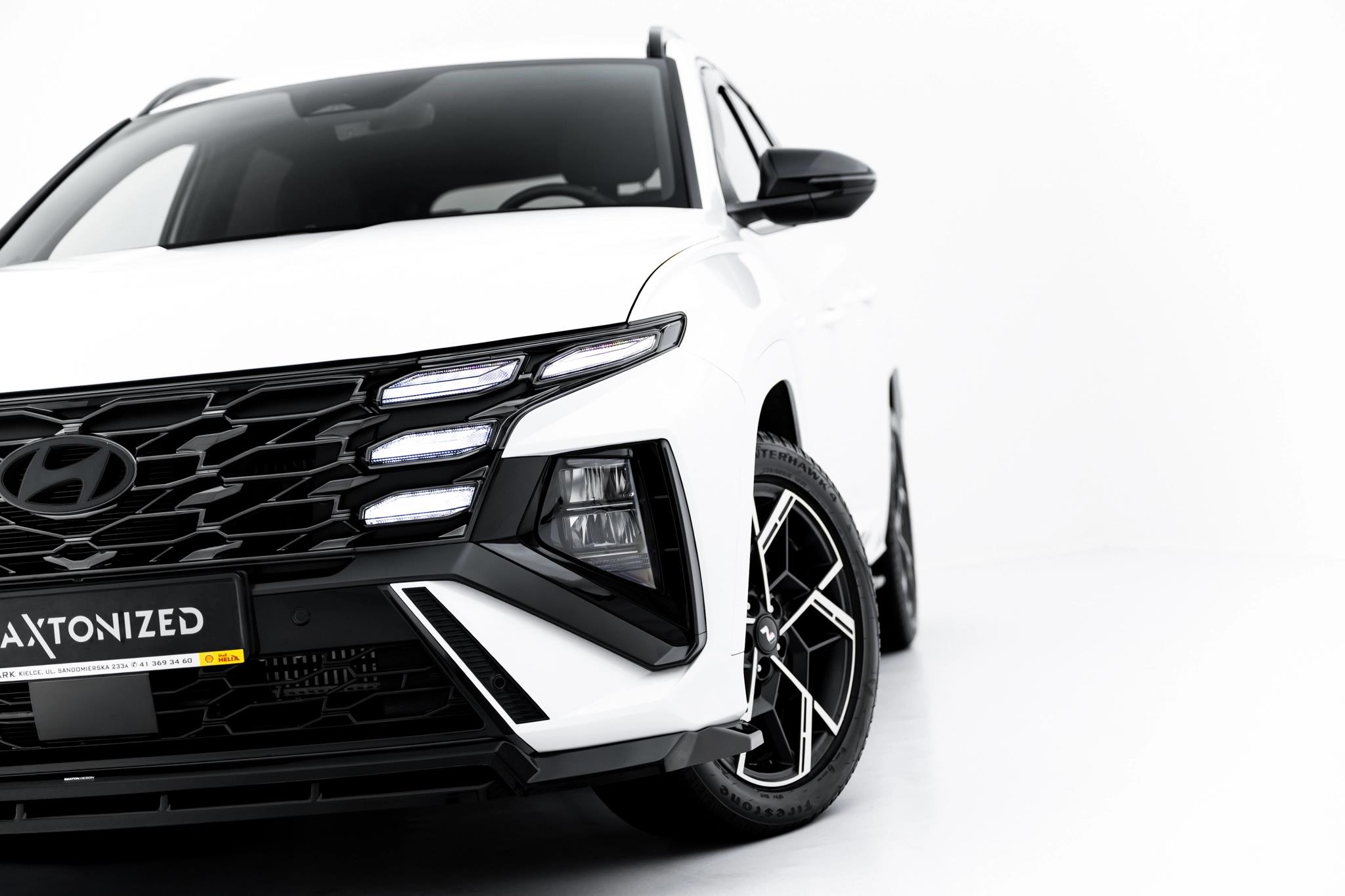 Frontlippe passend für Hyundai Tucson N-Line Mk4 Facelift schwarz Hochglanz