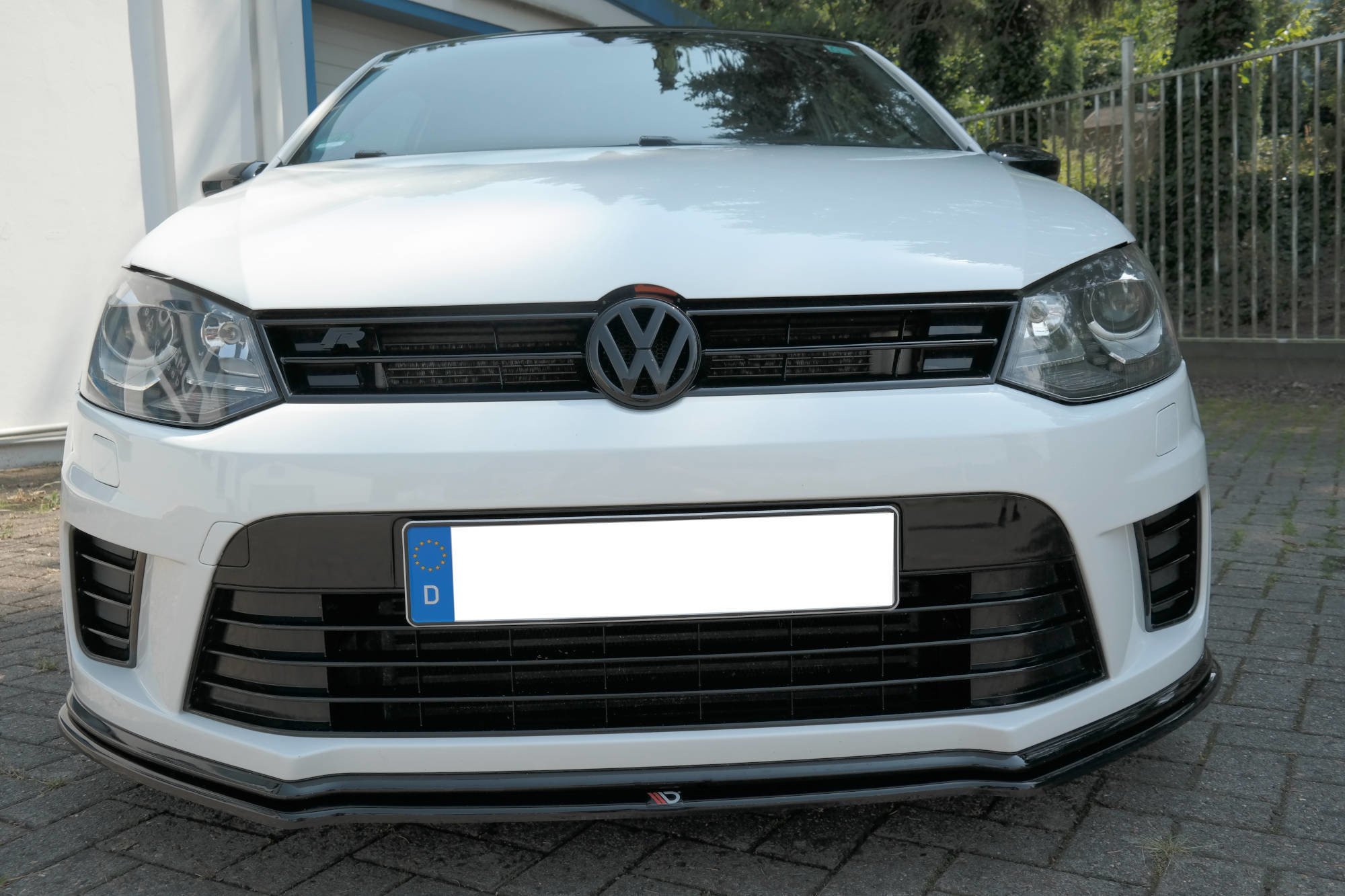 Street+ Spoilerlippe Front Ansatz passend für VW Polo WRC Mk5 schwarz Hochglanz