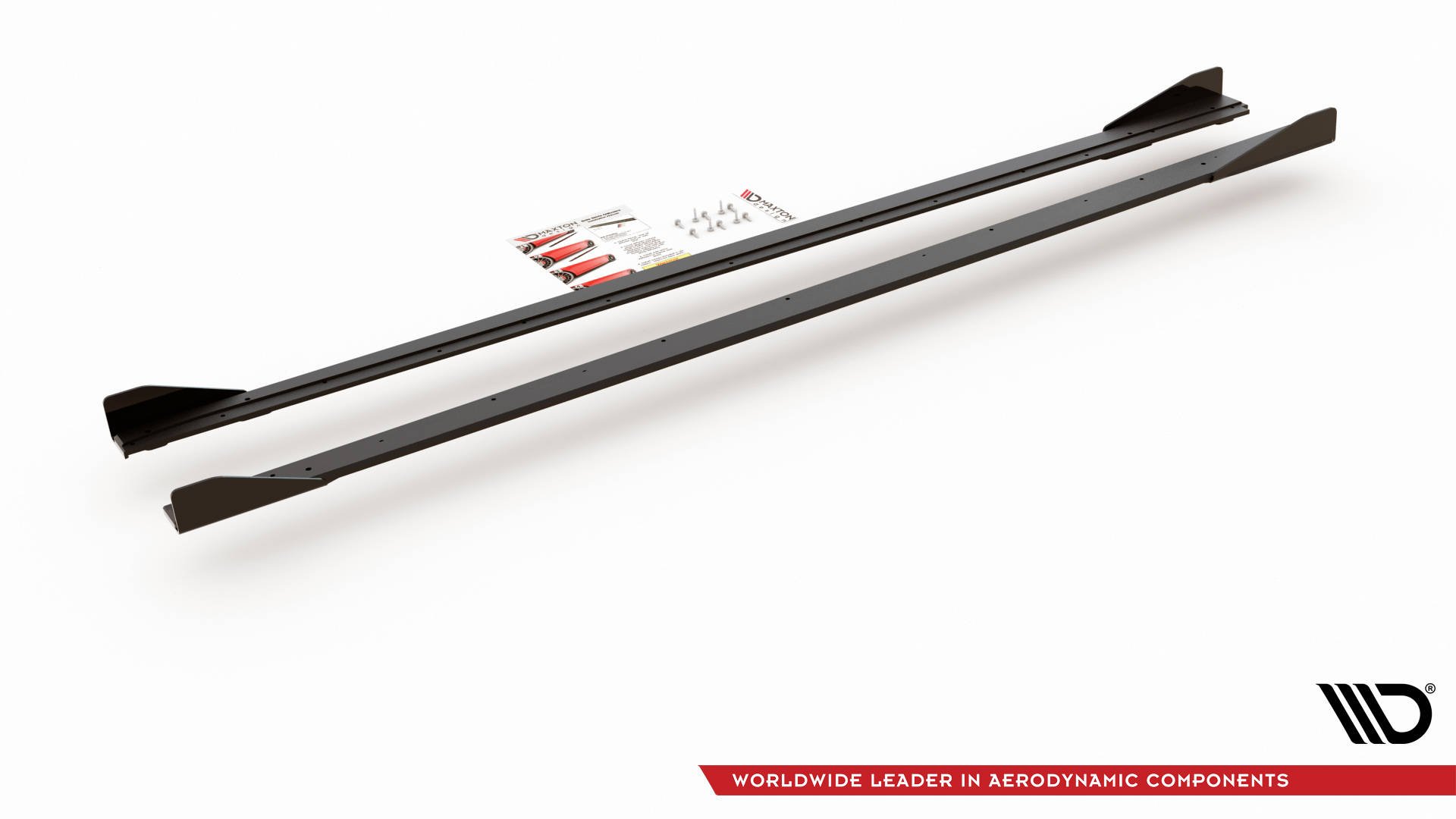 Street Pro Seitenschweller Leisten + Flaps passend für VW Polo GTI Mk6 schwarz Hochglanz