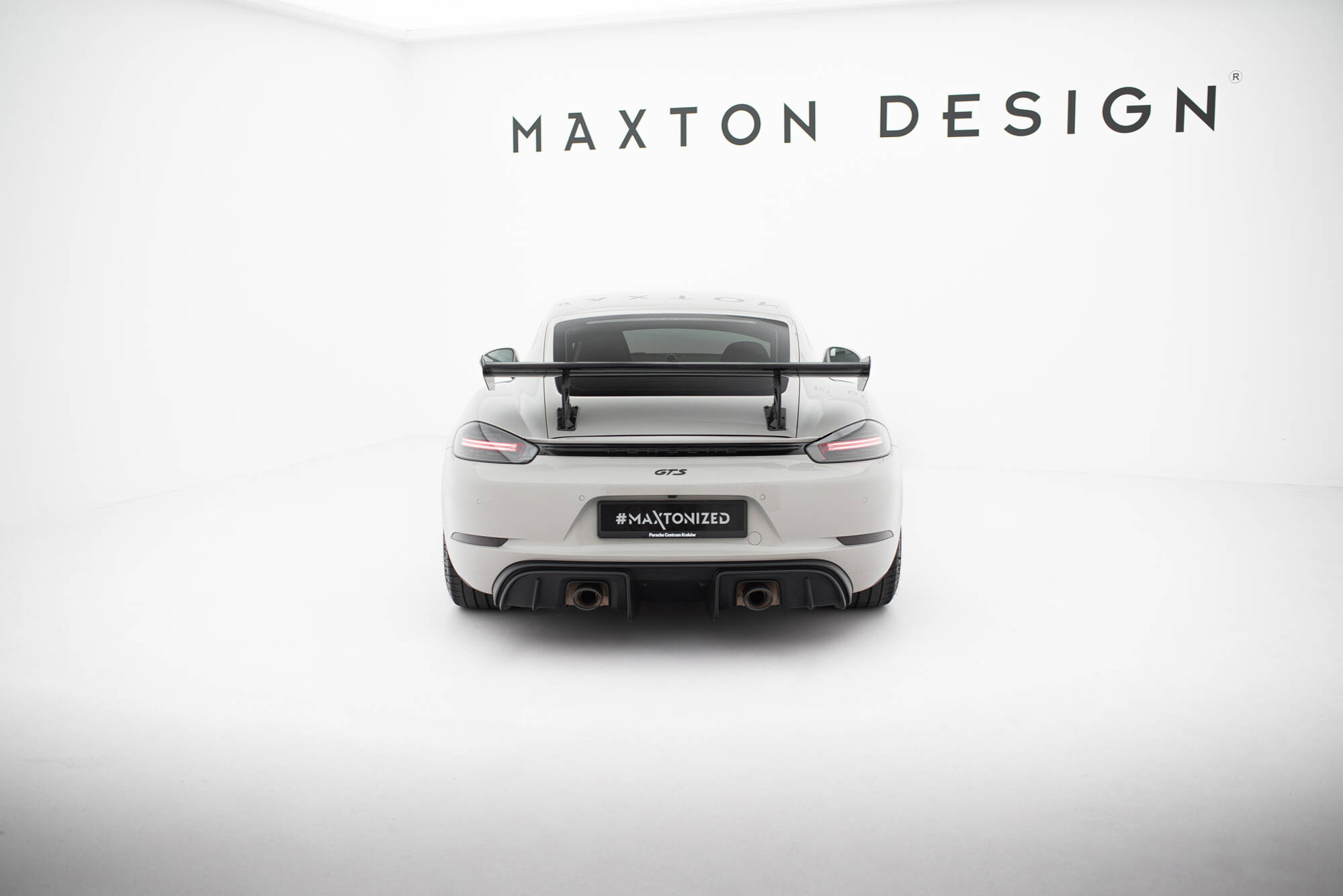 Carbon Heck Spoiler Heckflügel Standfuß Innen V.2 passend für Porsche 718 Cayman 982c