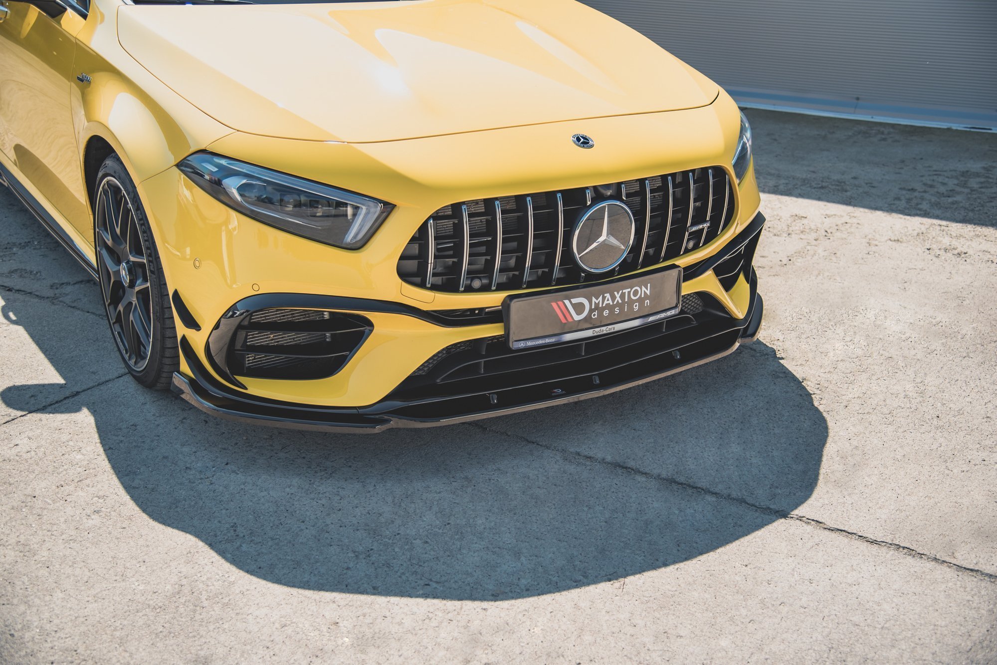 Street+ Spoilerlippe Front Ansatz V.2 passend für Mercedes-AMG A 45 S Aero Pack W177 schwarz Hochglanz