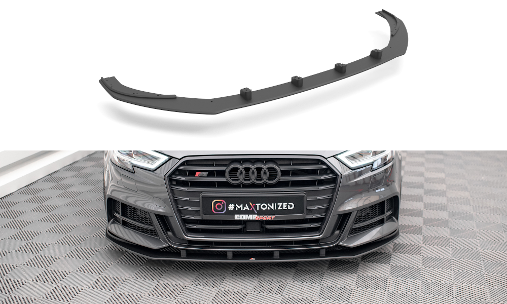 Street Pro Spoilerlippe Front Ansatz passend für Audi S3 Sportback 8V FL rot